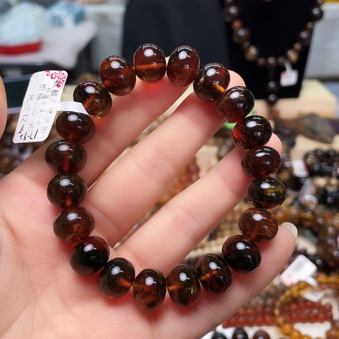 琥珀裸石未镶嵌十二