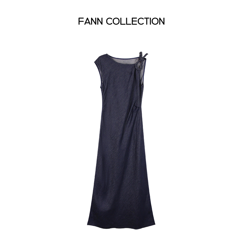 饭饭FANN COLLECTION 莫吉托 天丝设计款圆领无袖连衣裙FANNC178