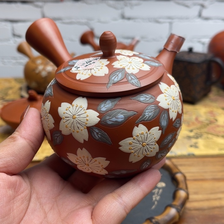 常滑玉光清月合作茶壶