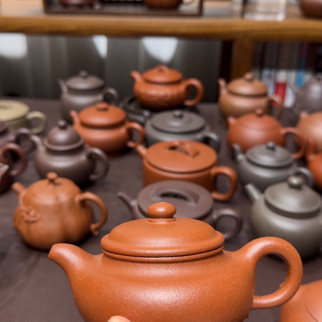 紫砂茶壶红降坡仿古150cc微瑕盖墙磕碰