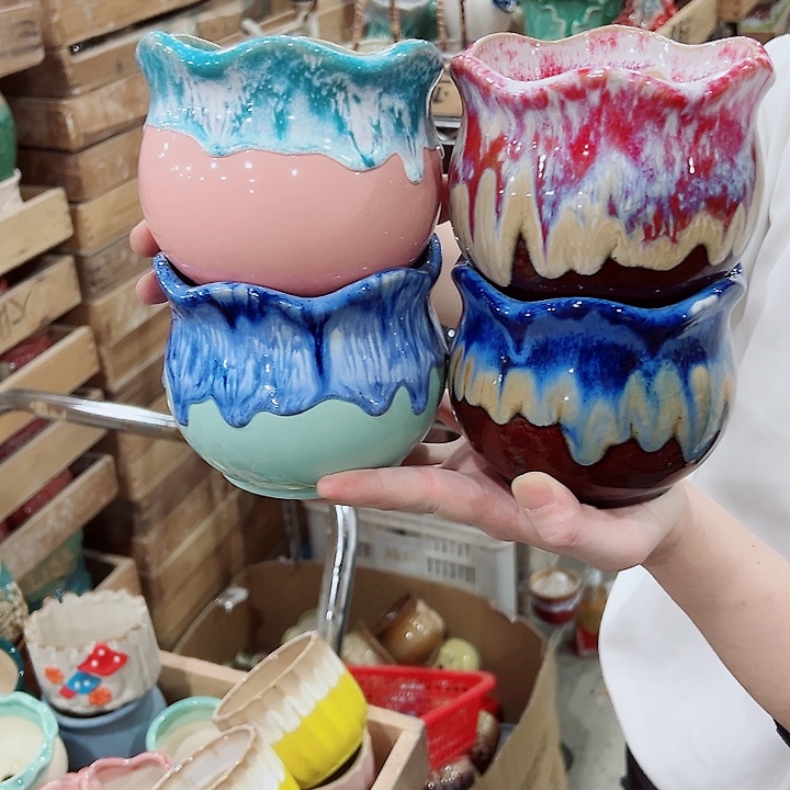 有孔，凑单福利满10元发货陶瓷多肉花盆！