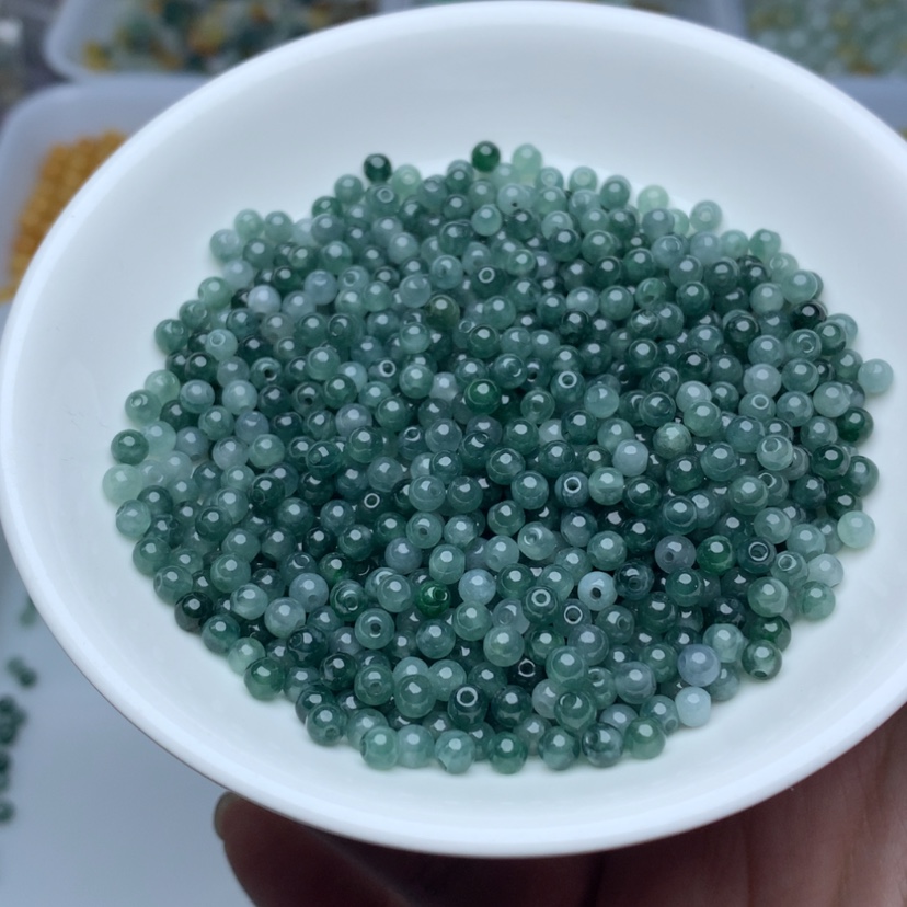 【闪购商品】翡翠手链未镶嵌卡3.5冰蓝水100颗