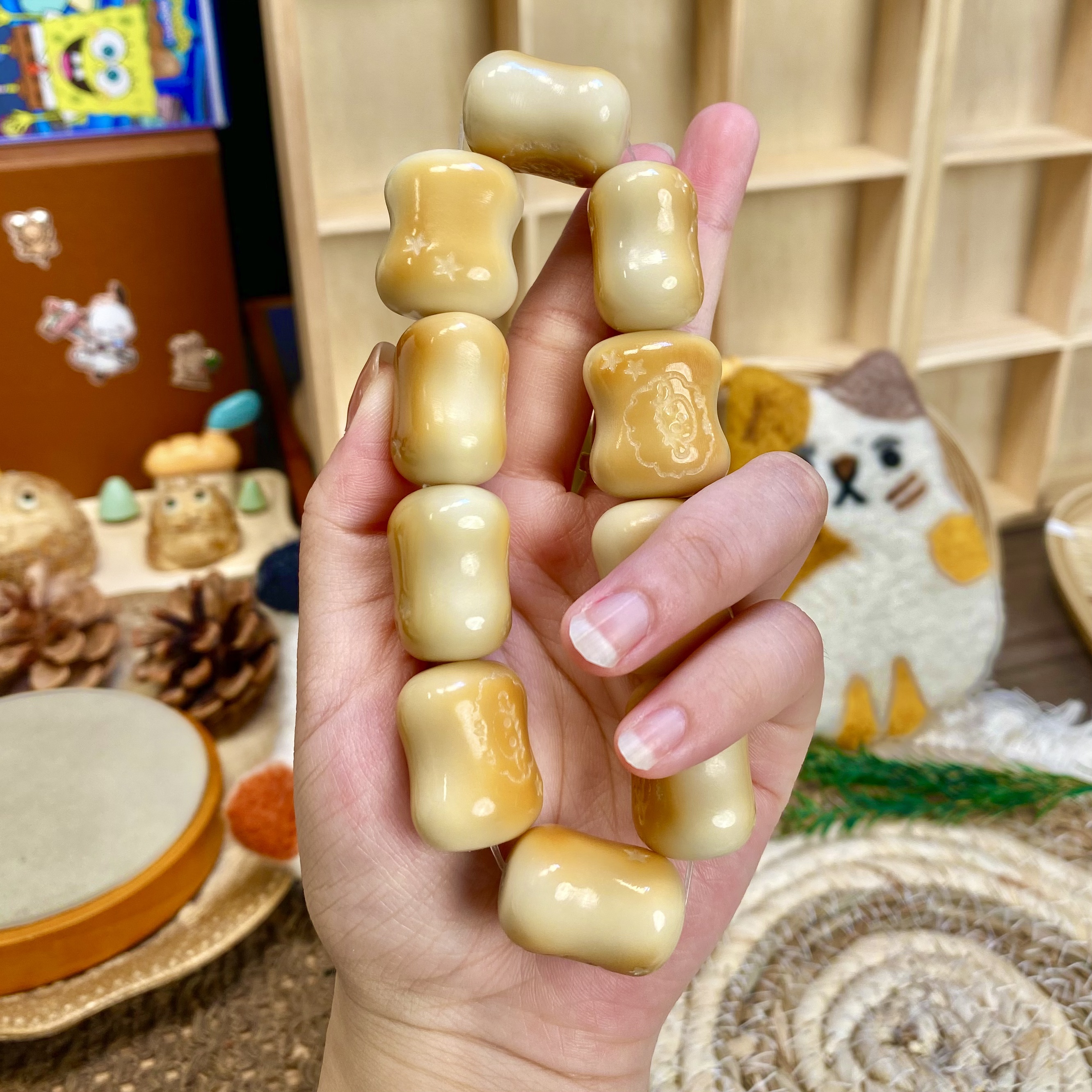 象牙果原果雕刻手工炭烤小羊香皂手串配饰全品微瑕