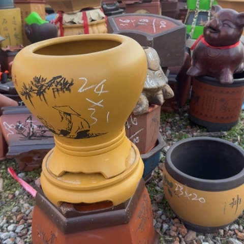 红陶紫砂花盆盆景盆栽