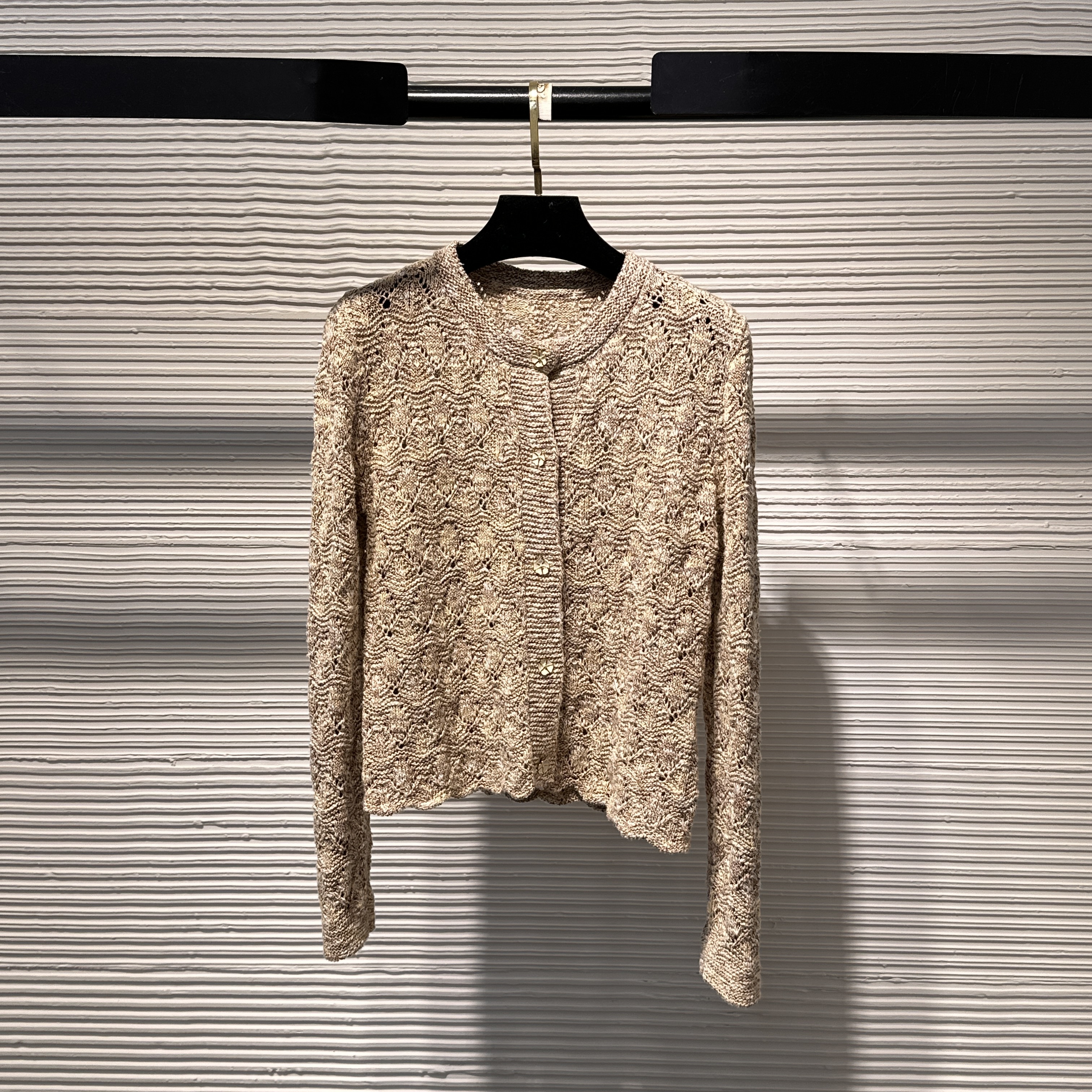 【Da Yang】25秋季女款针织开衫款毛针织衫镂空时尚毛衣千金风B46