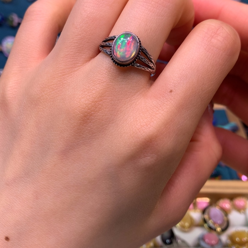 【闪购商品】欧泊戒指款式银S925镶嵌