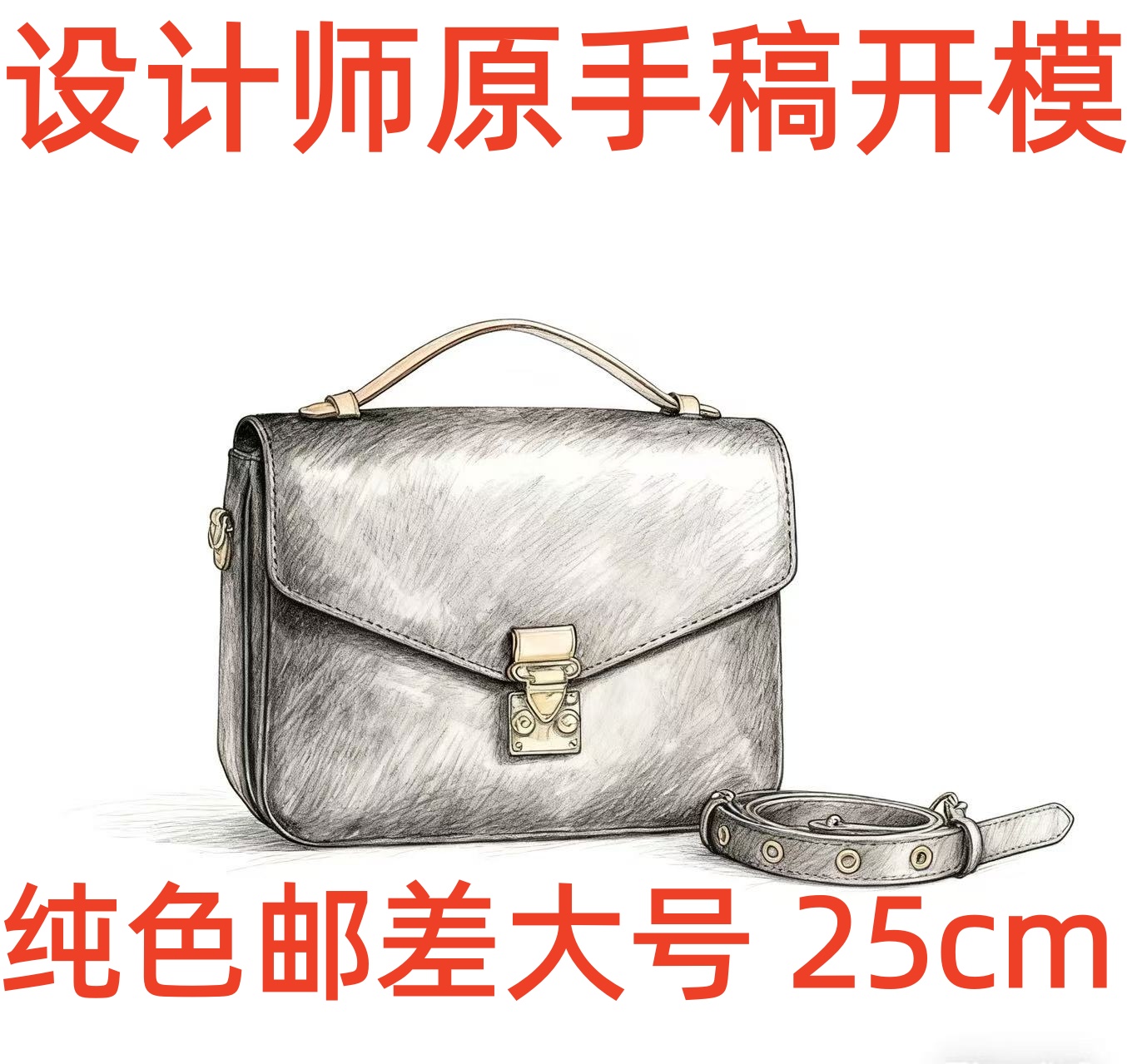 A024 纯色邮差大号 25cm【到货带原标【带内标带礼盒】单肩包