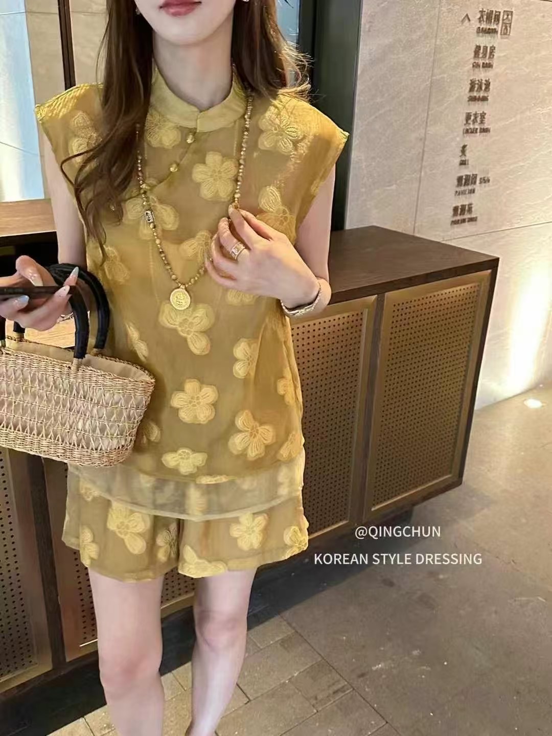 【蕙子严选】FF 8568新款气质百搭阔短裤时尚套装