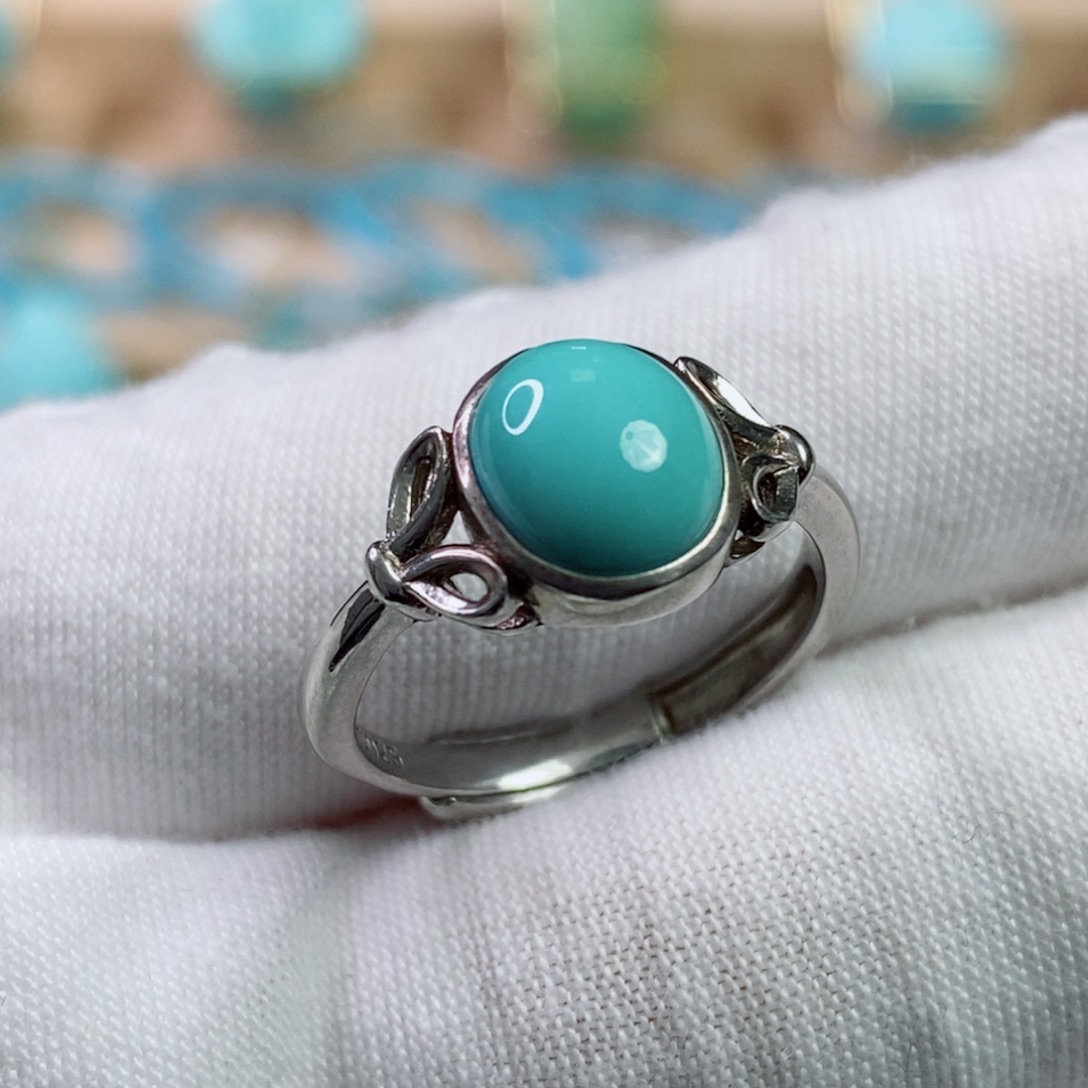 绿松石银S925镶嵌珠宝奇石