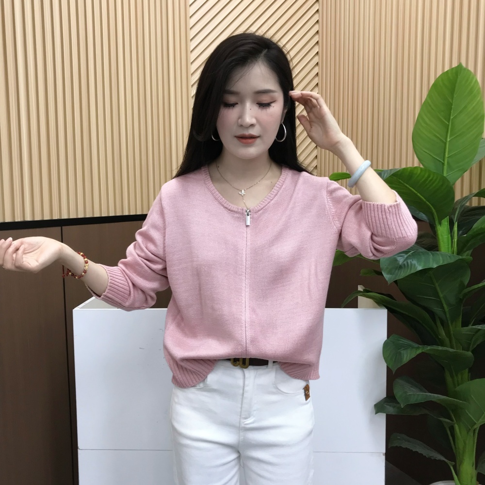 设计感双拉链冰丝防晒针织开衫女薄款夏季短款空调衫外搭上衣