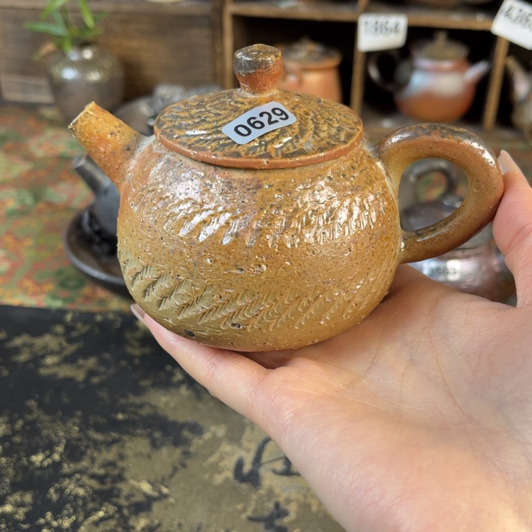 杯柴烧茶器粗陶壶