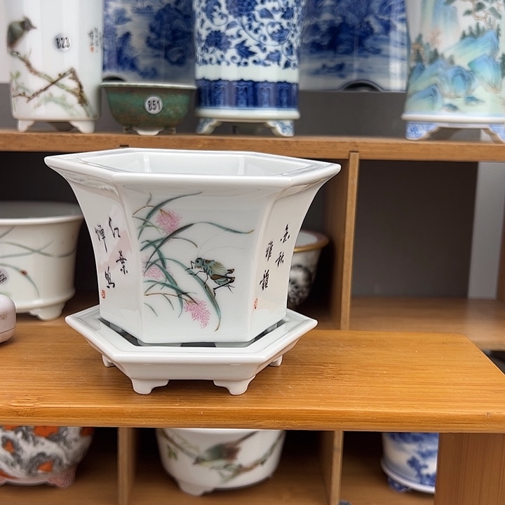 红陶用****7手工盆景花盆