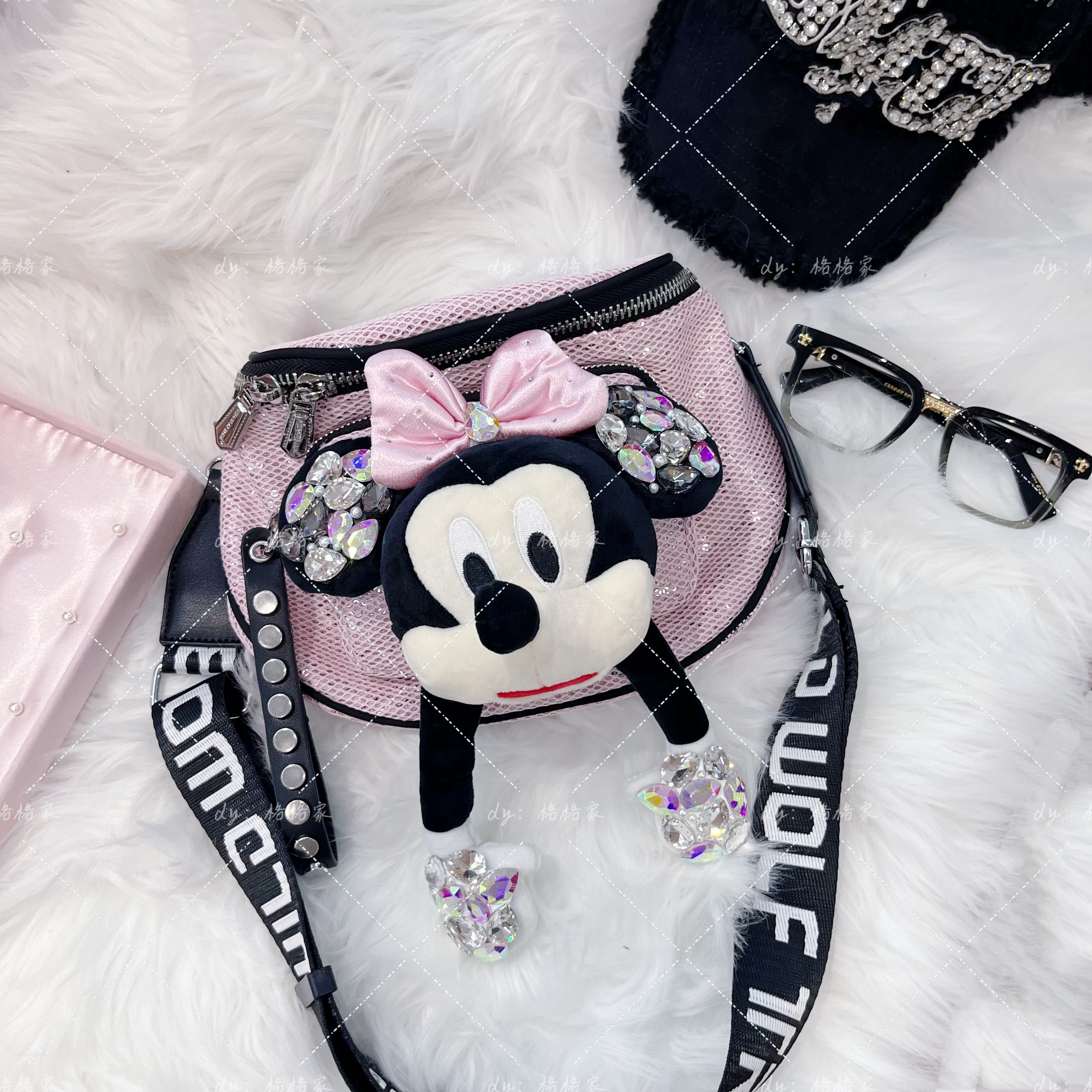 【格格家】定制手工女包粉色米奇418