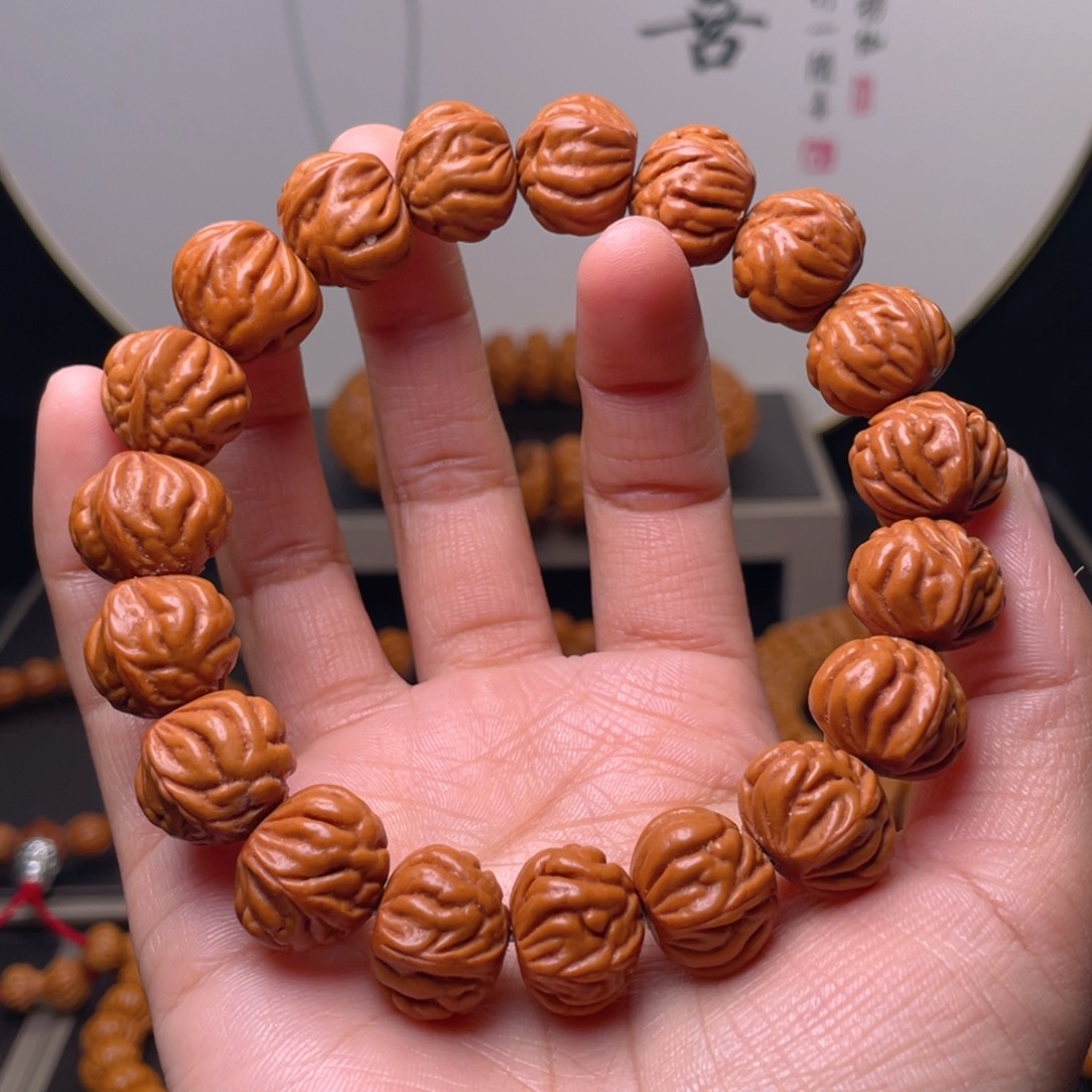 桃核吊坠16尺寸蟠龙爆肚