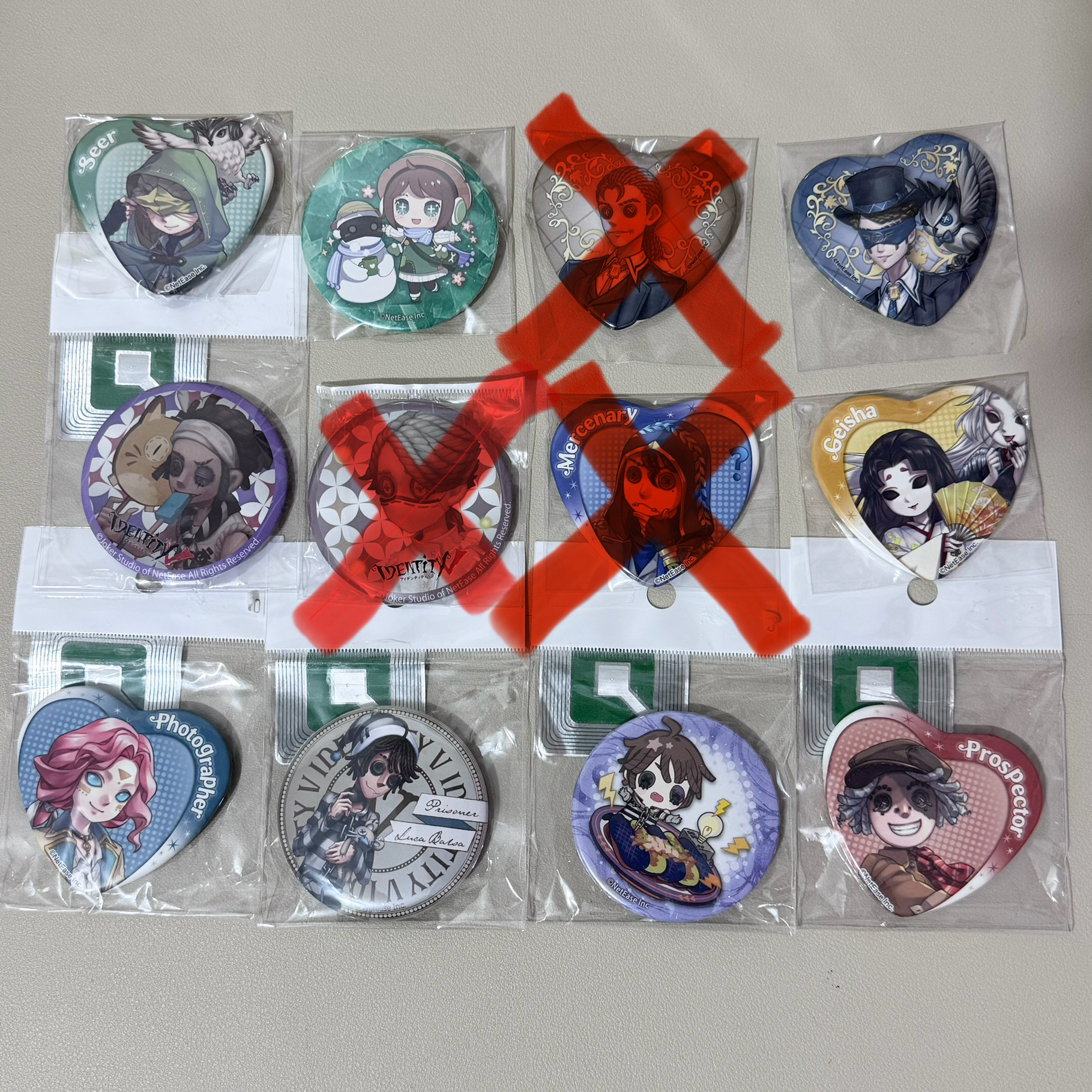 【第五人格】混池 推推中古小稀有吧唧徽章卡牌盲盒