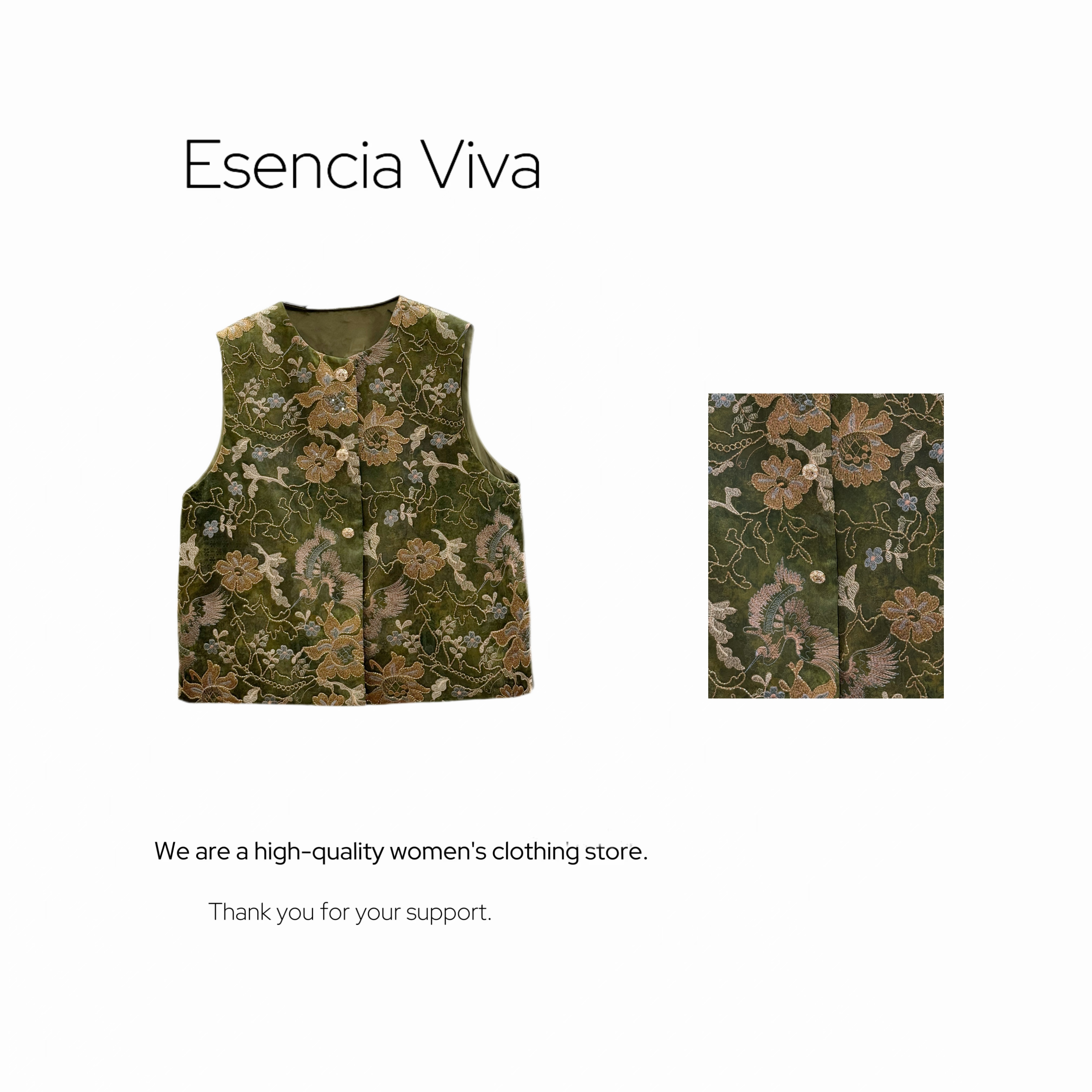 EV.【雾野山茶】重工刺绣设计感马甲外套EVZZ0887