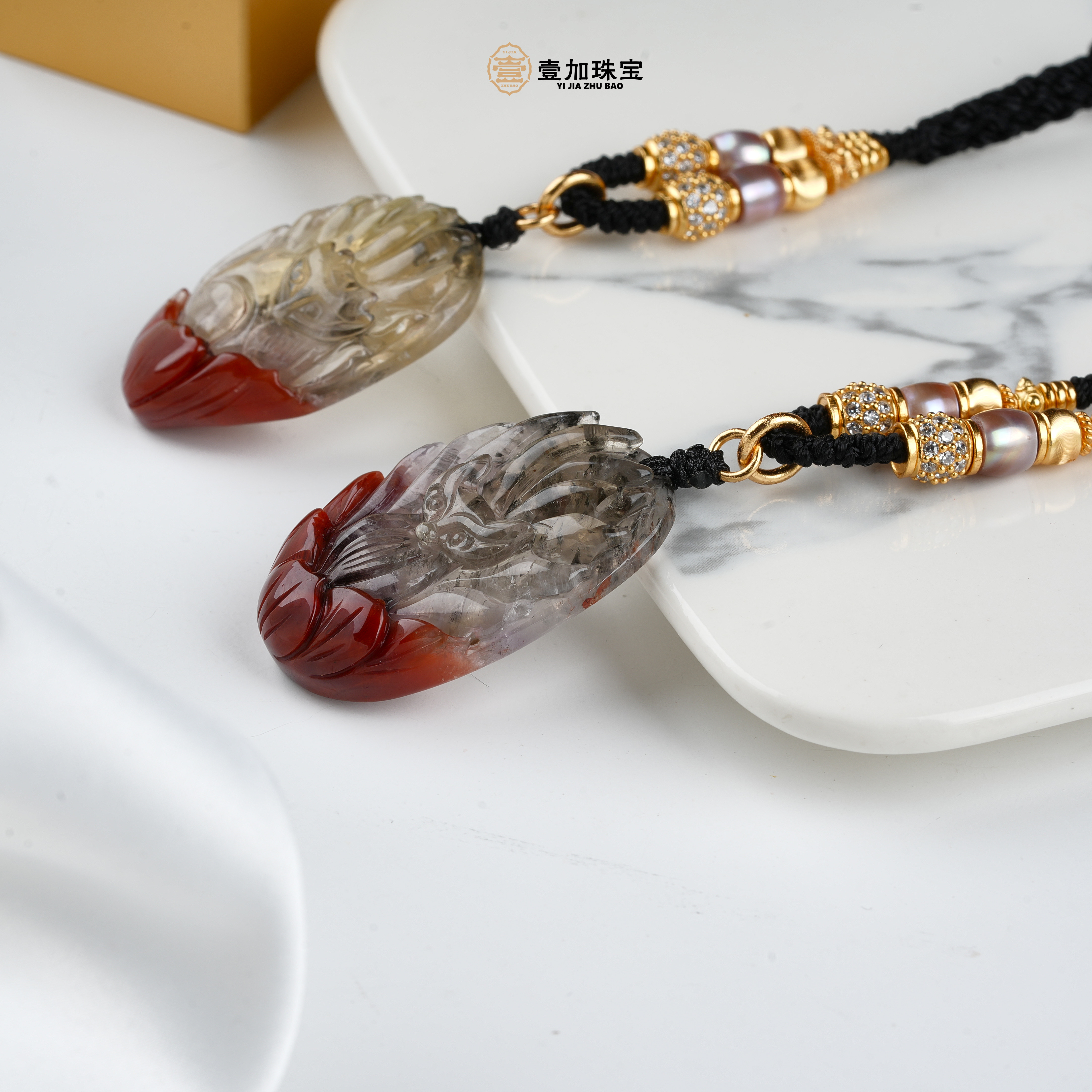 壹加师姐|手工设计极光凤九水晶项链多样性发一7430n