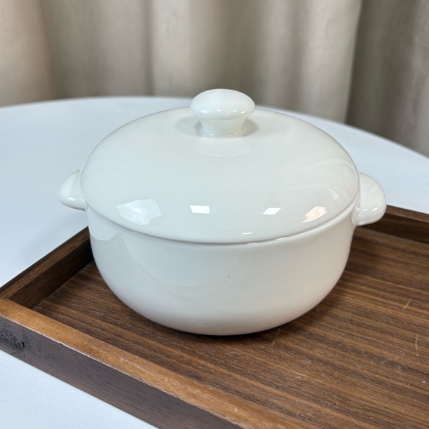 双耳炖盅 隔水炖家用带盖蒸菜鸡蛋羹特厚汤盅耐高温不开裂易清洗