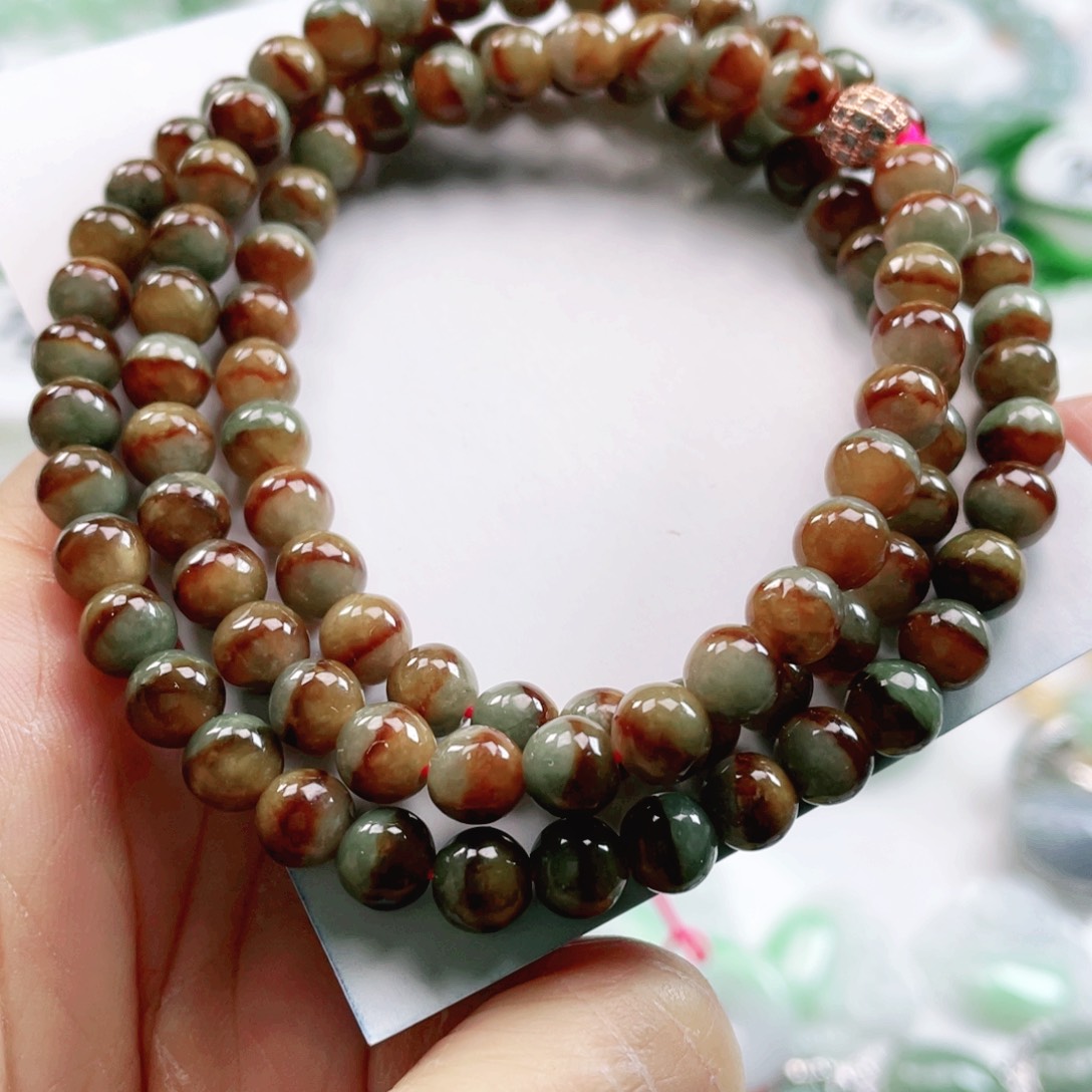 翡翠未镶嵌项链天然翡翠项链6.2mm