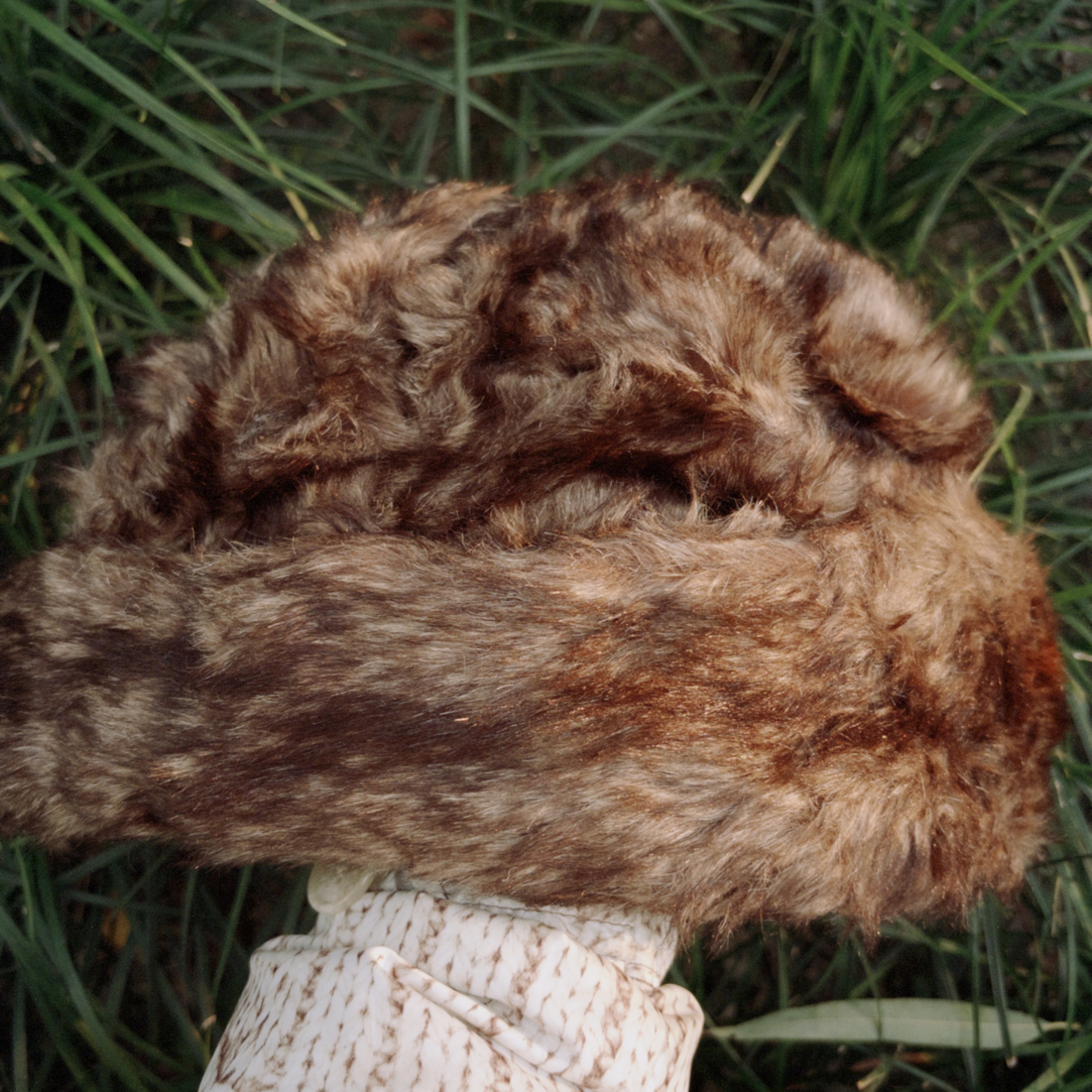 蒙古帽系列—复古夹棉保暖一体帽加绒秋冬时尚百搭毛绒加厚夹棉