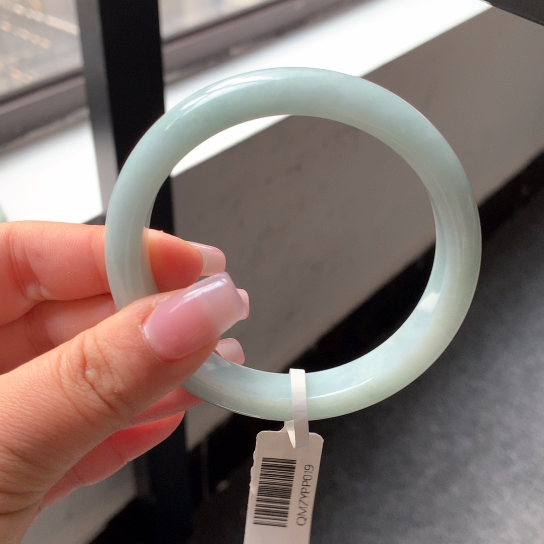 翡翠手镯未镶嵌5 58婴儿蓝正圈