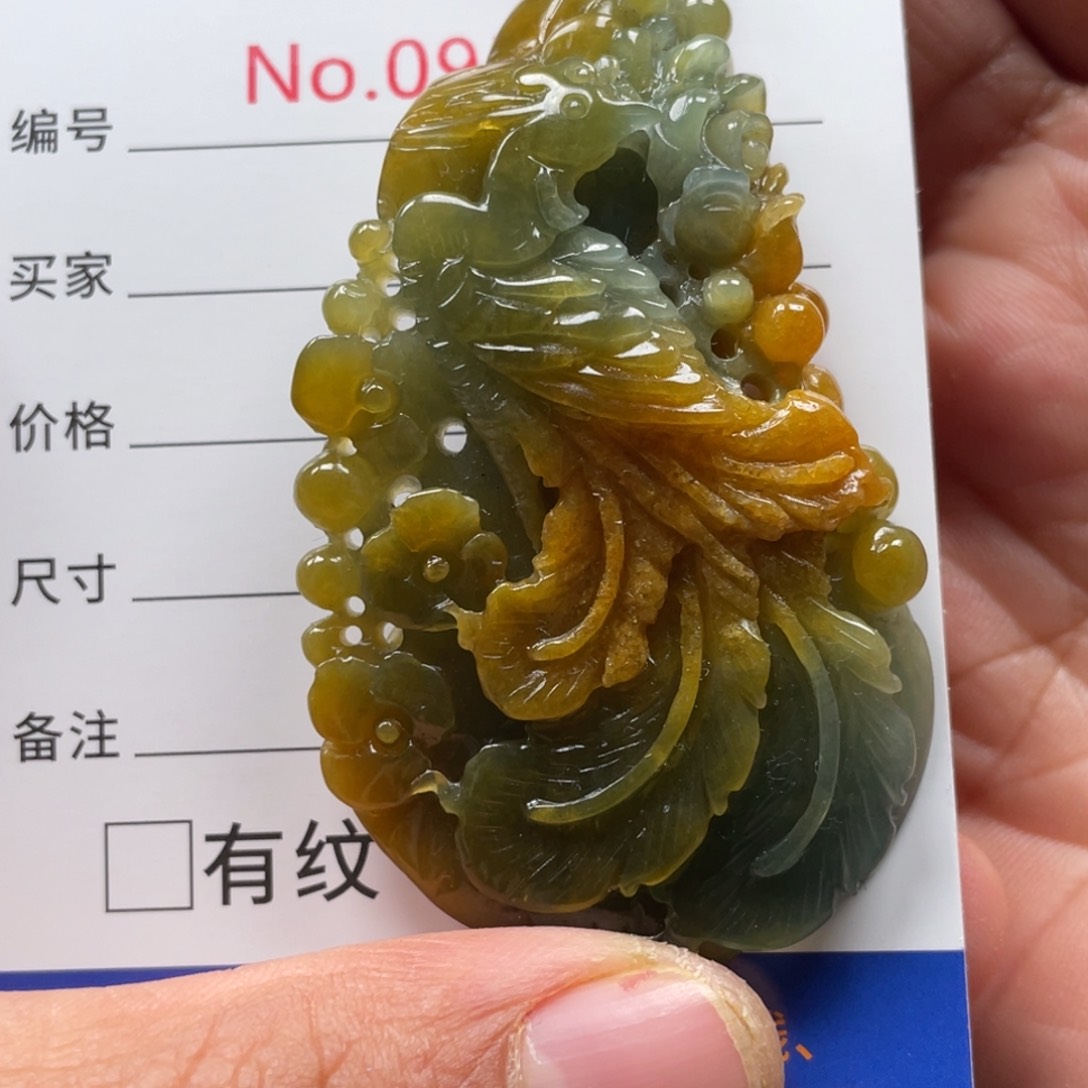 翡翠颈饰未镶嵌翡玉缘翡翠挂件