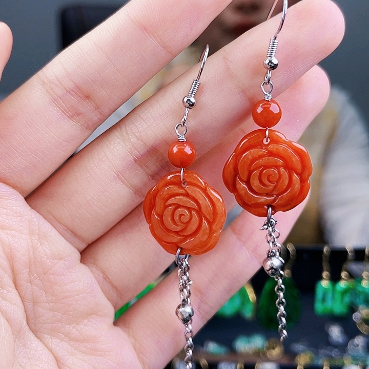 翡翠耳饰未镶嵌饰品