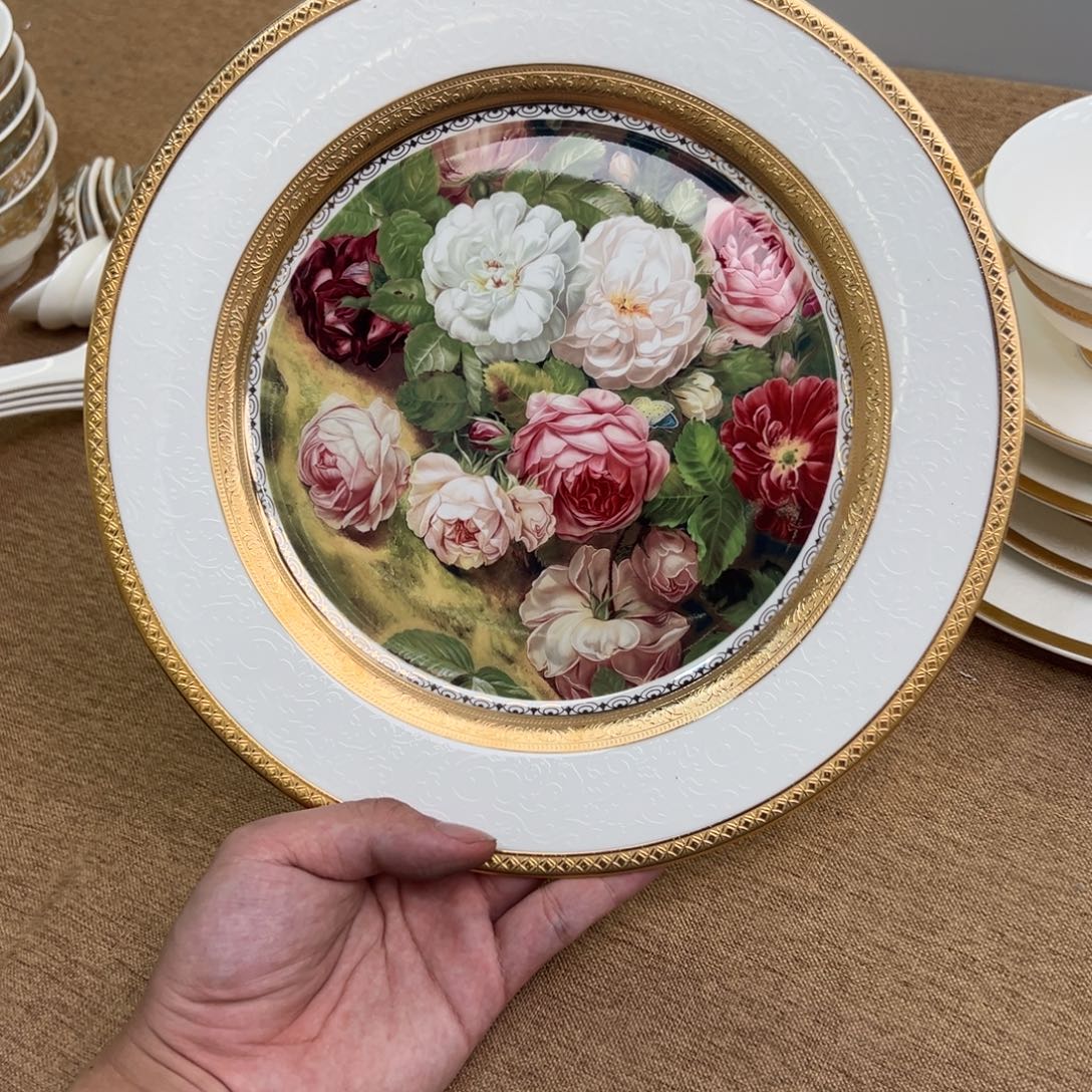 瓷片10.5寸平盘一个一单