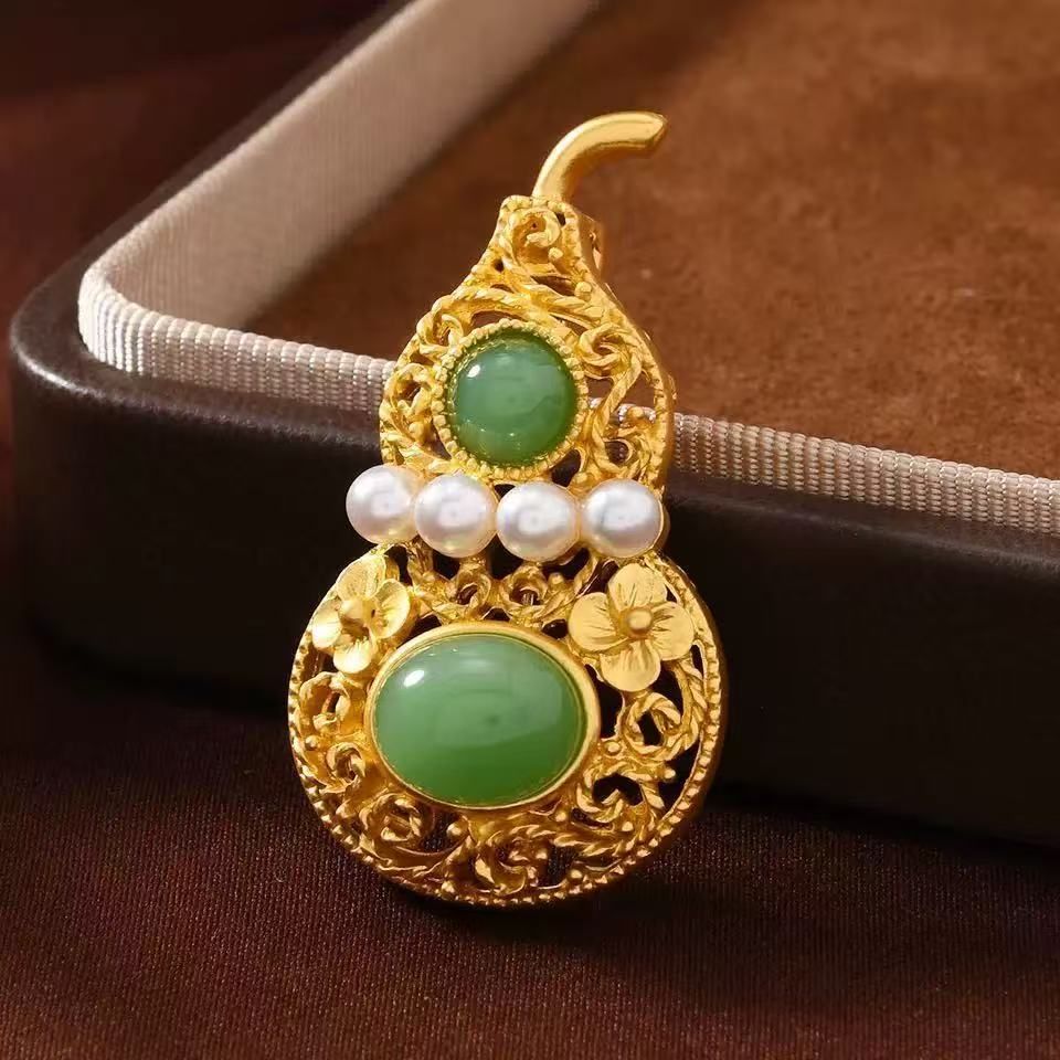 【韩雅珠宝】金色国潮原创设计民族风胸针s9054