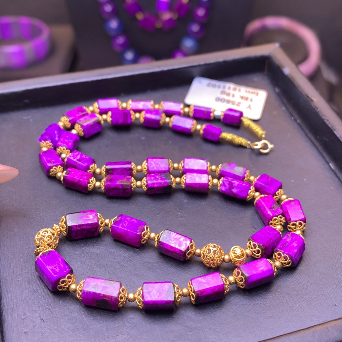 苏纪石（舒俱来）18K金镶嵌项链