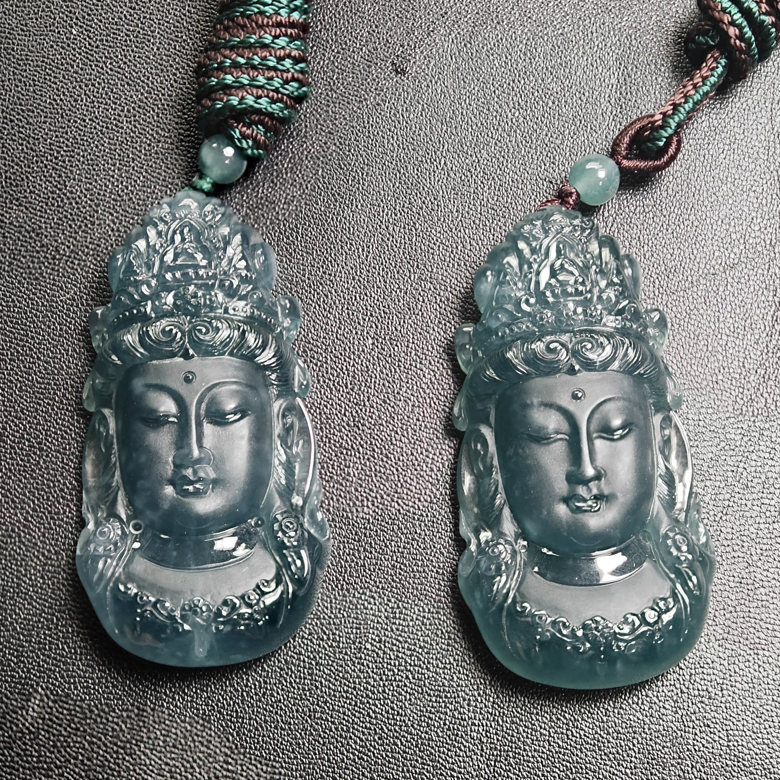 【玉经纶】11878/Q29-621-天然A货翡翠观音吊坠-多样性发其一