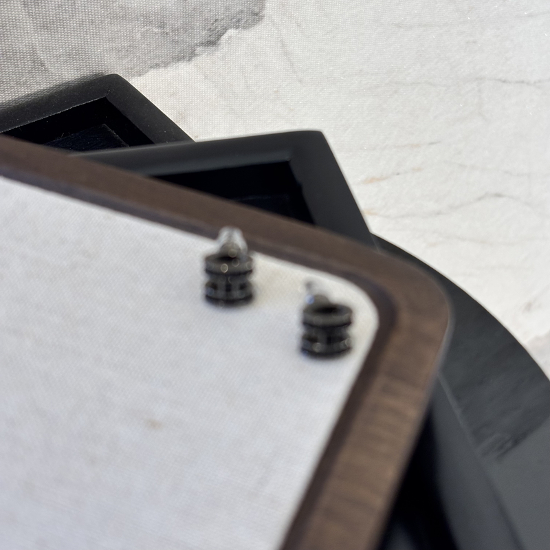 铜合金合成锆石耳饰 黑色H耳环EH2789