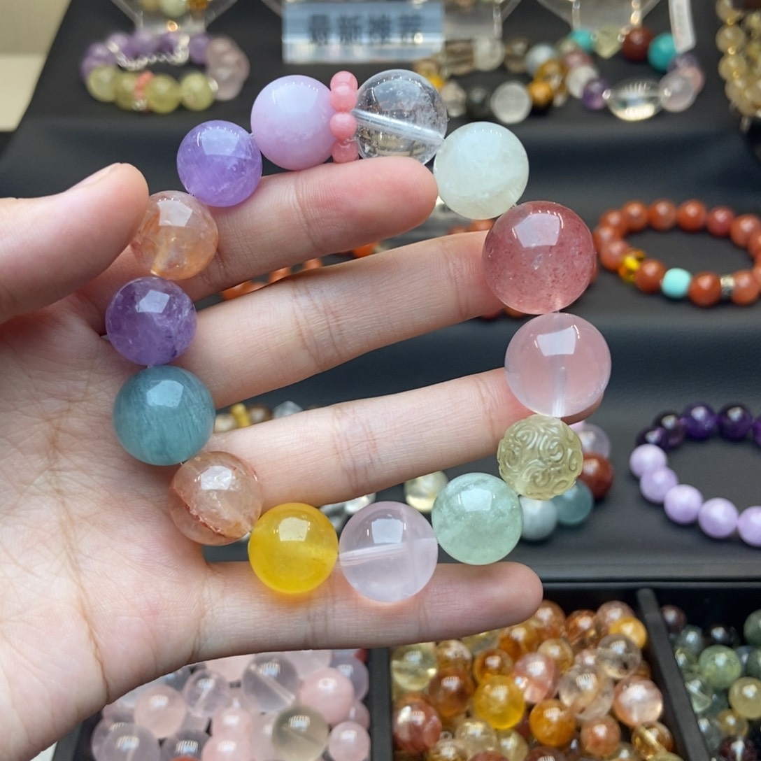合金手链水晶粉水