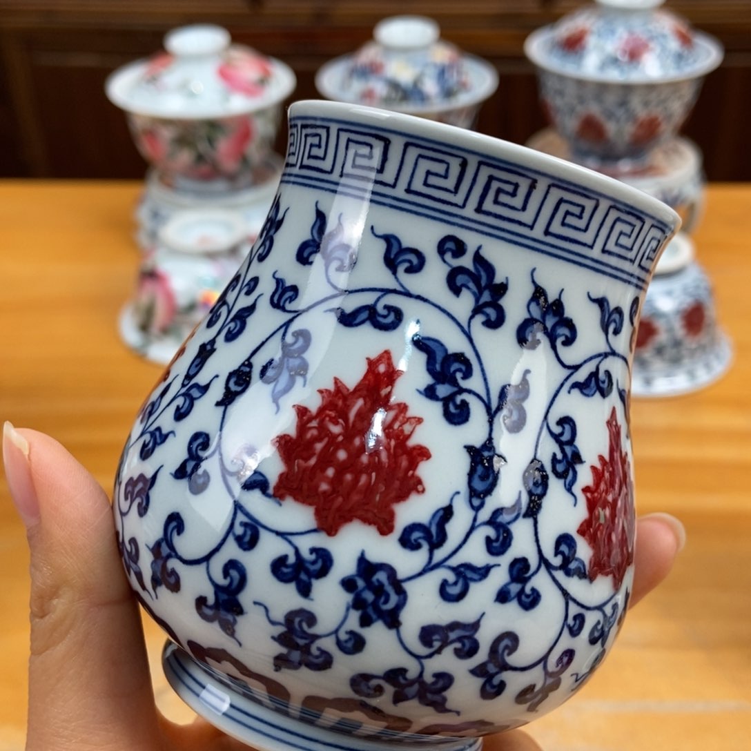 手绘现代茶具非古董