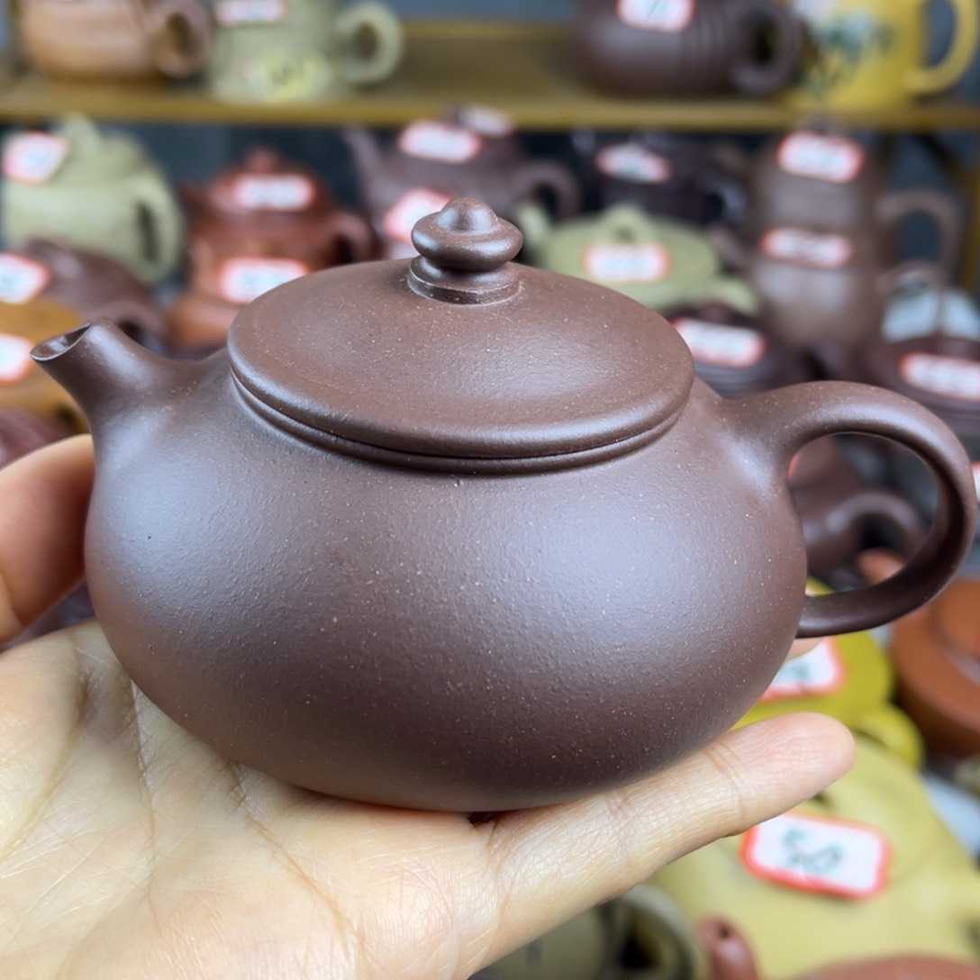 紫砂茶壶宜兴紫砂壶寒江