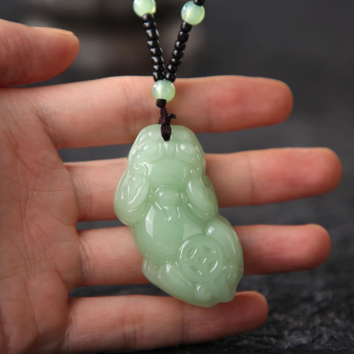 【珍品甄选】DIY-青润貔貅·传统吉祥玉挂坠