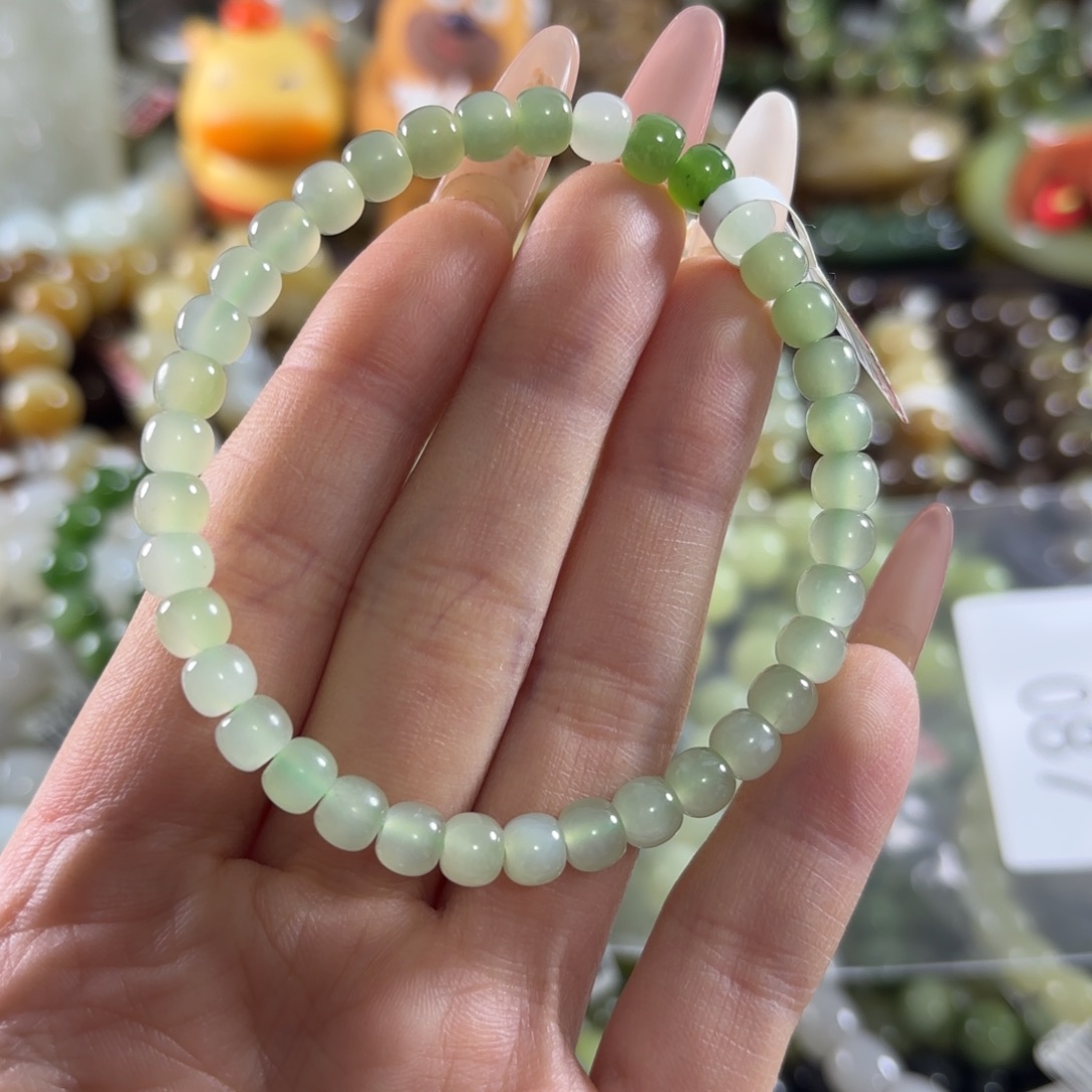 美****和田玉未镶嵌手链87