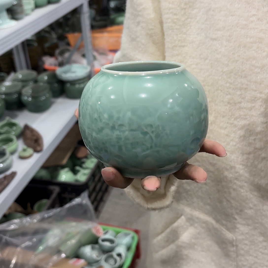 龙泉云间青瓷小米茶器