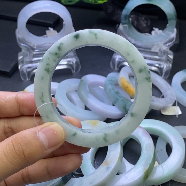 定制翡翠翡翠手镯未镶嵌57-59