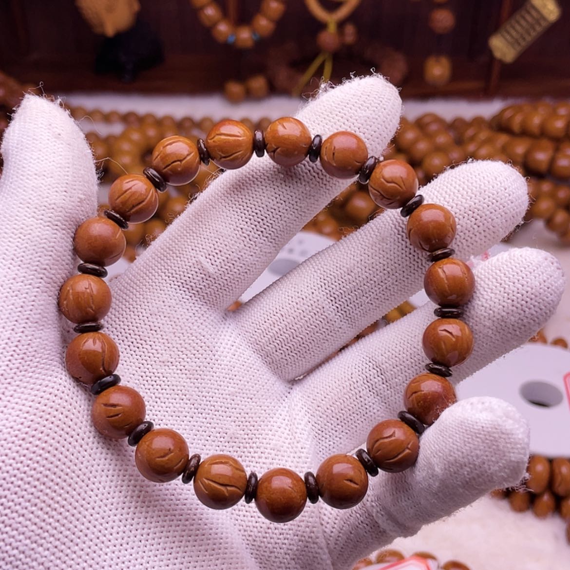 【闪购商品】桃核吊坠用****910龙纹桃核光珠