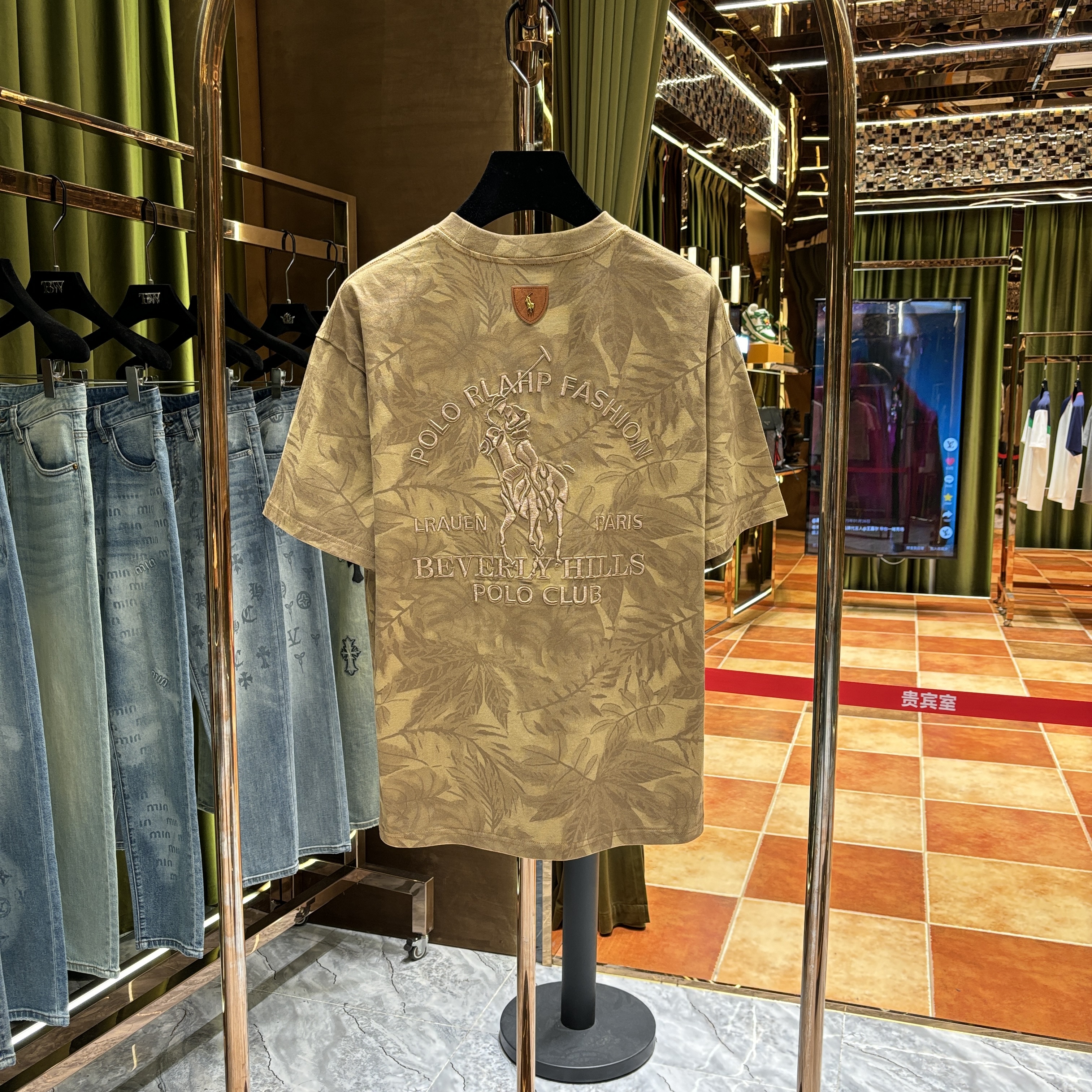 TI【直播专属】-100%纯棉短袖老钱风重工极简刺绣工艺短袖25212