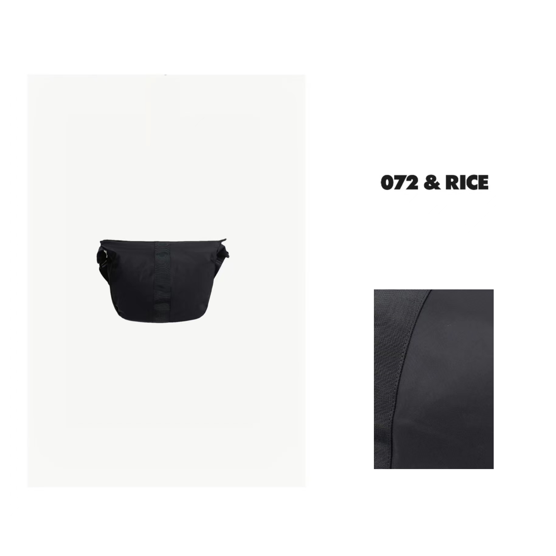 072 & RICE 【大馒头】简约休闲斜挎单肩包 22138 FF126