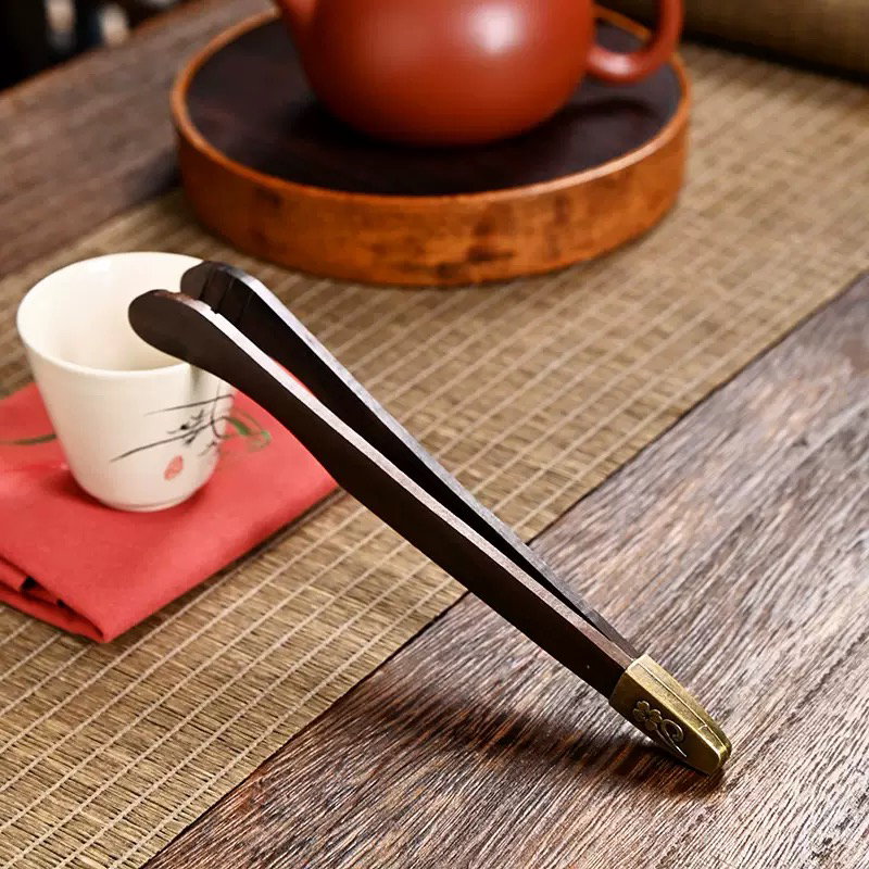 黑檀茶夹实木茶具喝茶泡茶