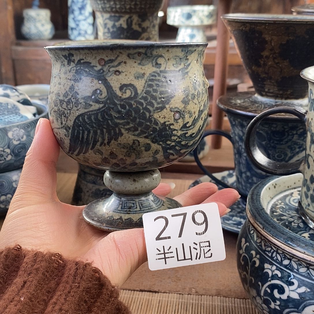 陶手工手绘青花高温陶瓷