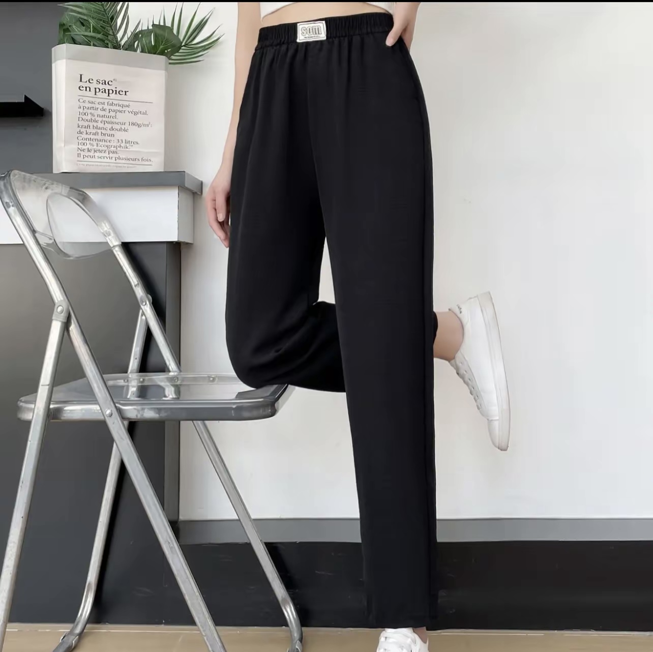 夏季新款百搭凉感时尚垂感哈伦裤