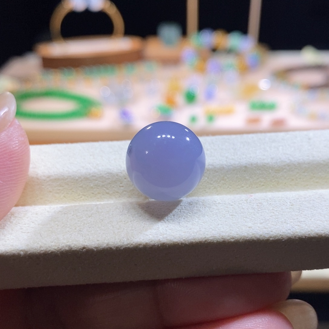 翡翠未镶嵌颈饰翡翠满蓝紫珠卡14.2