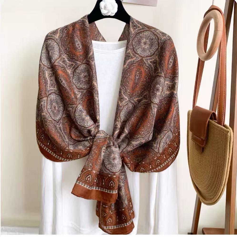 【派大星】85X180大长巾空调房旅游拍照防晒丝绒感大披肩围巾