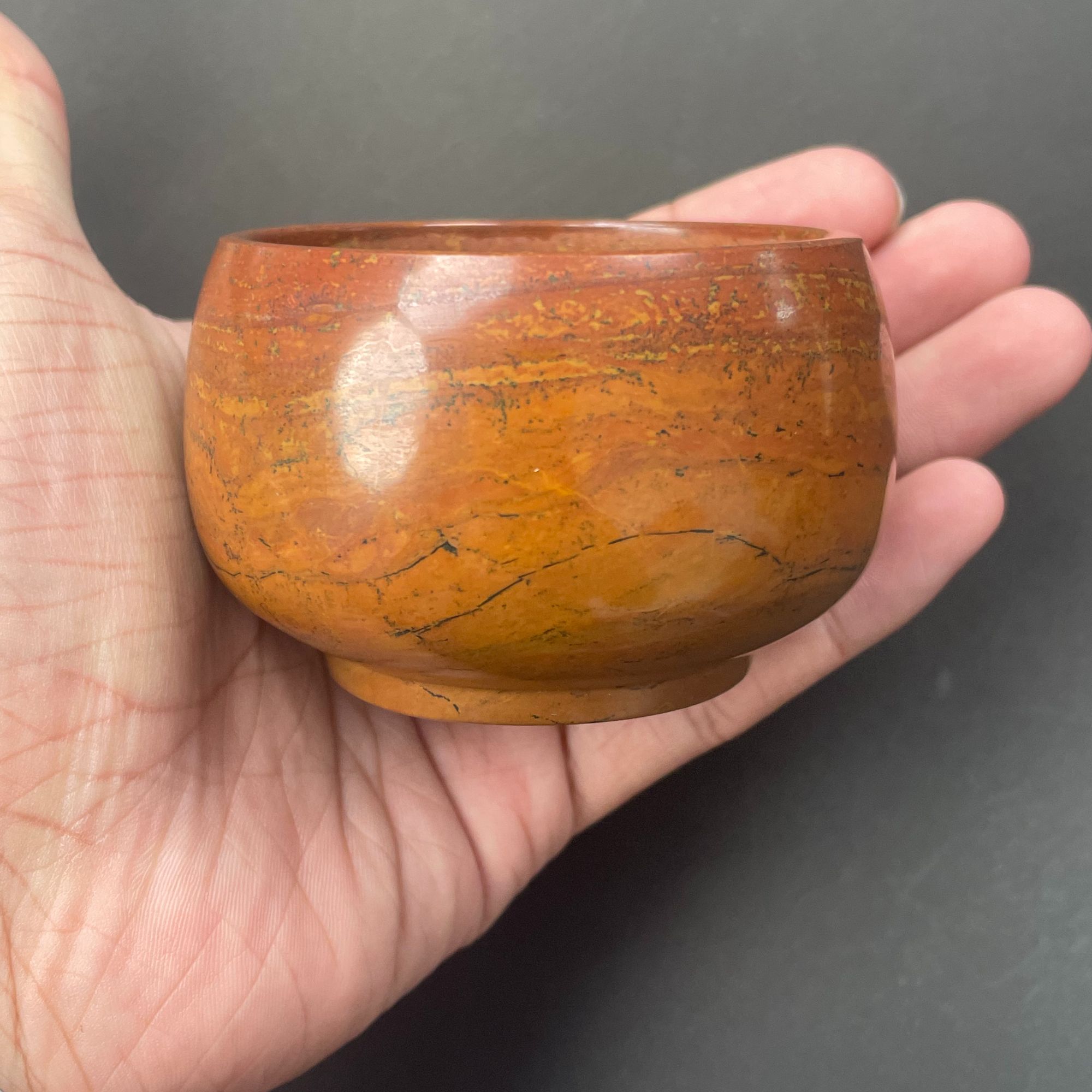 【泗水砭石】精品高货砭石原石杯主人杯苹果杯板【使用后不退不换】