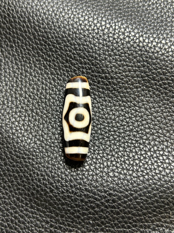 福利！行运黑白手工珠三眼图腾玛瑙