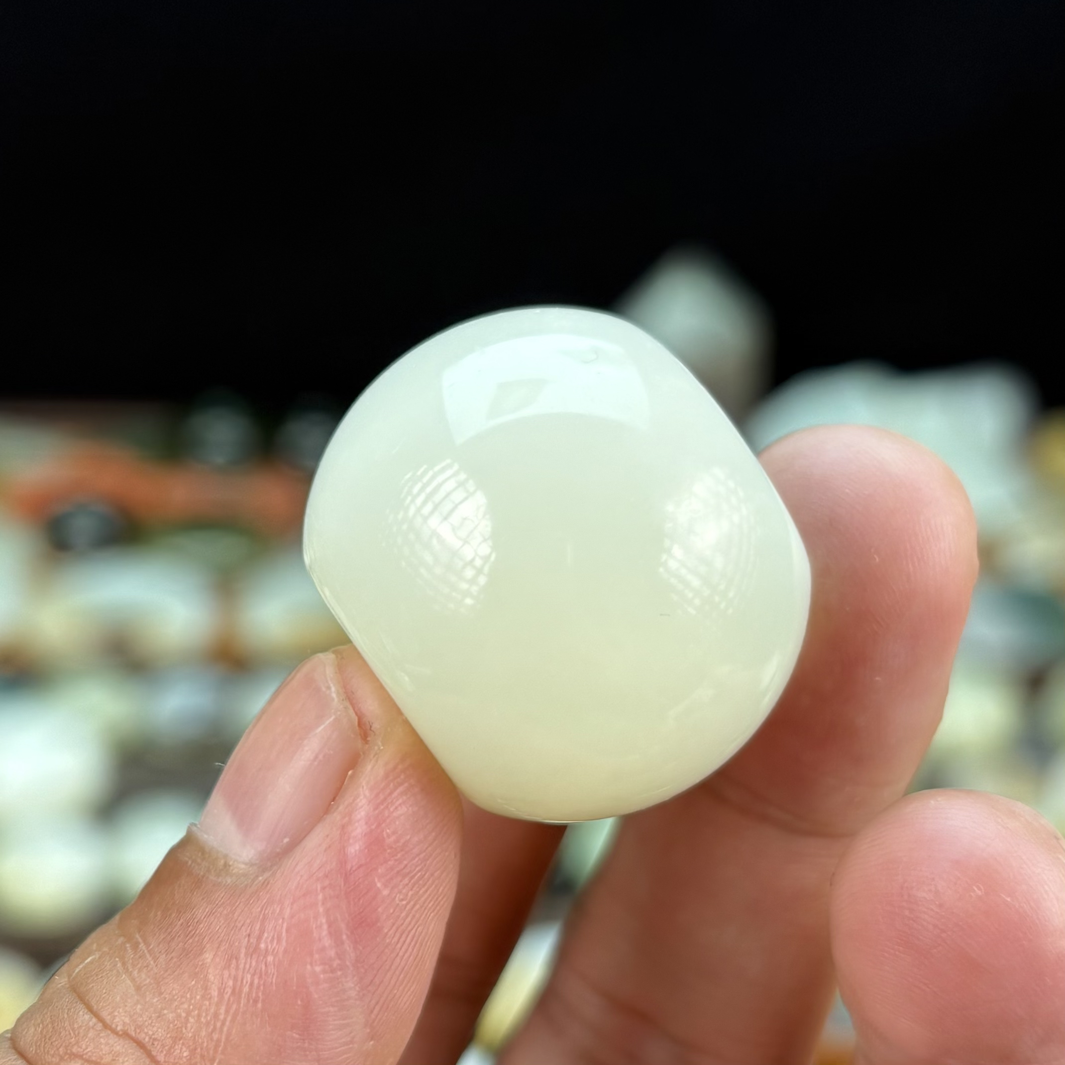 30✖️24巨无霸新疆和田玉白玉超厚平安扣胖面包扣吊坠